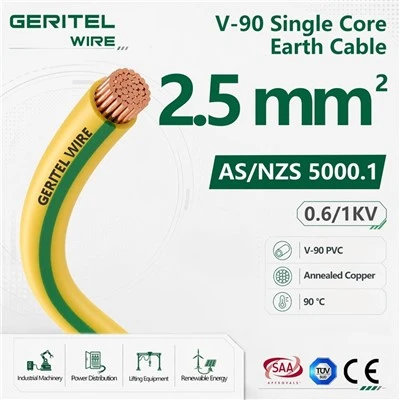 2.5mm2 Klas 2 Pwoteksyon Latè Kondiktè V90 PVC
